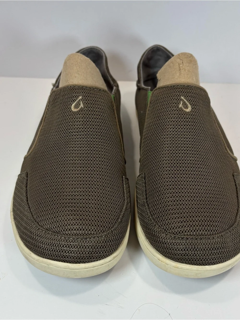 Olukai Men's NOHEA MESH Slip On Loafers Sz 8.5 Driving Shoes Brown 10188-13AP